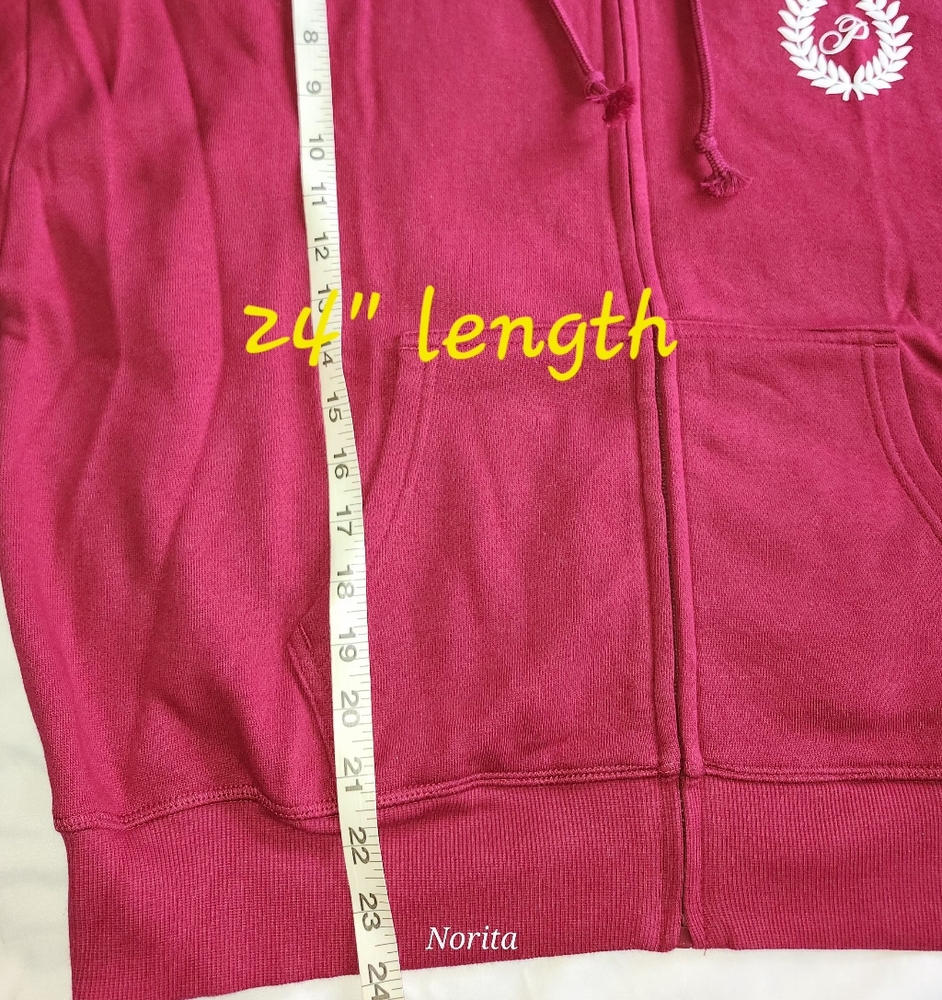 Victoria's Secret PINK Red Zip-Up Hoodie size Medium NWT - Picture 8 of 10